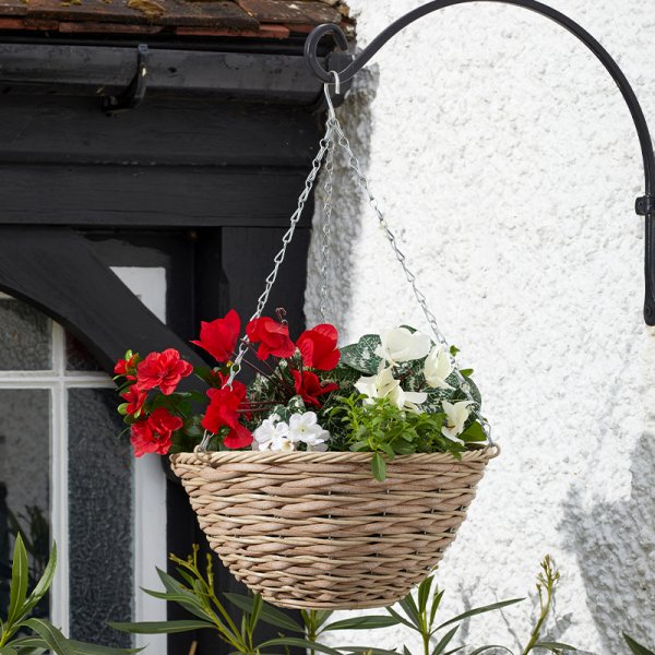 Smart Garden 14" Mocha Faux Rattan Basket
