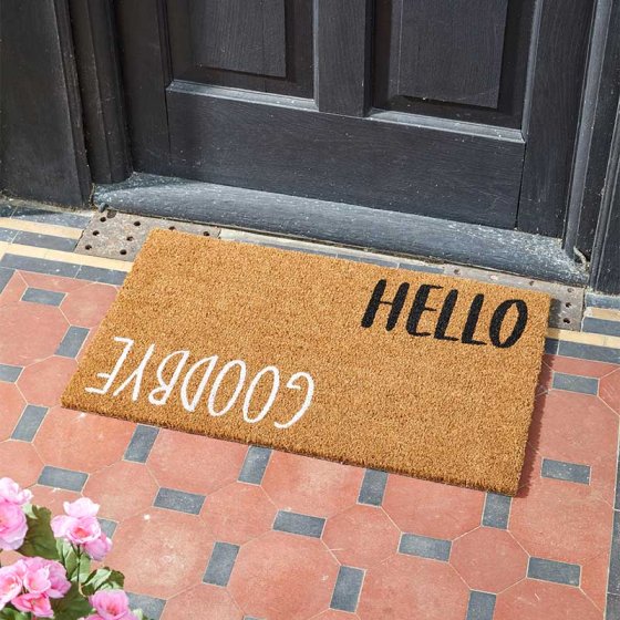 Outside In Hello & Goodbye Decoir Mat 45x75cm