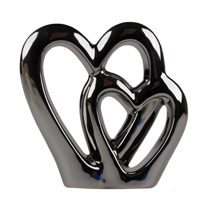 Sifcon Silver Double Heart Ornament