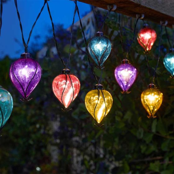 Smart Solar Balloon Rainbow String Lights - Set of 10
