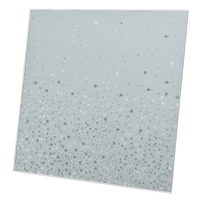Kaemingk Mirror Glass Square Glitter Stars
