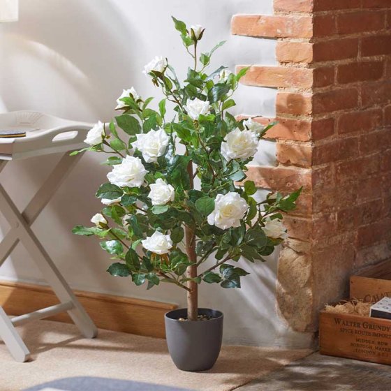 Faux Décor Regent's Roses - White 80cm