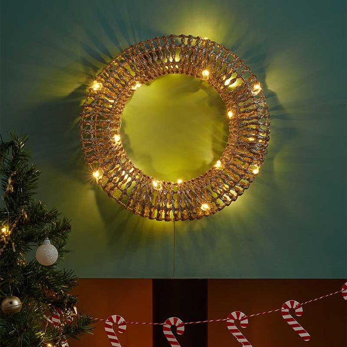 Smart Garden Gold Glittertwist Wreath 40cm