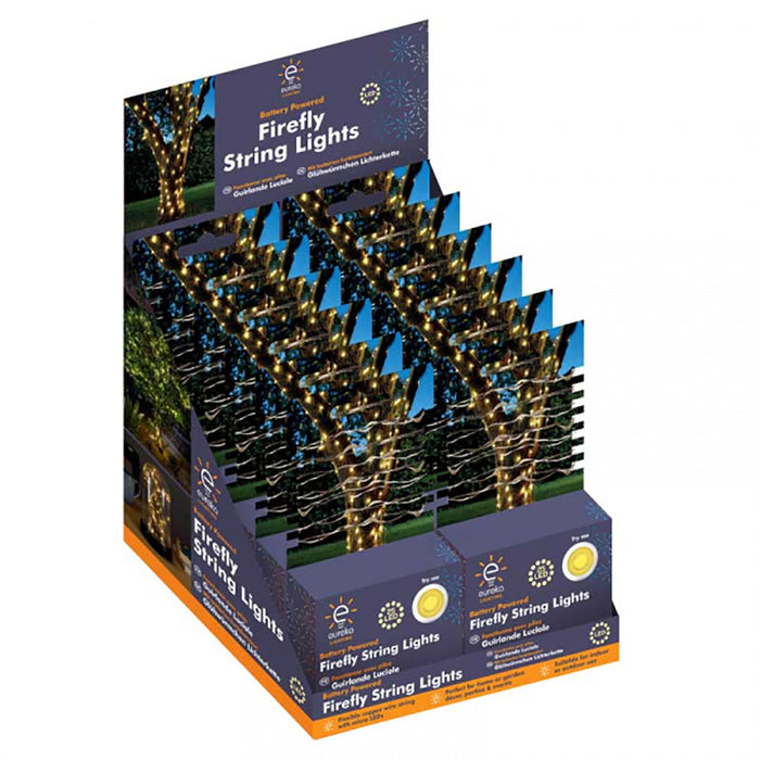 Smart Garden 100 Warm White Battery Firefly Strings