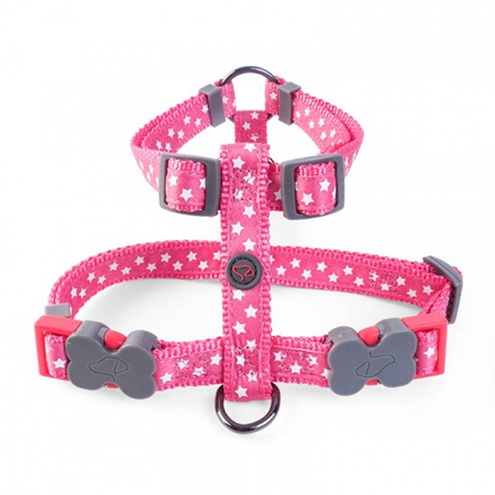 Walkabout Starry Pink Dog Harness - L