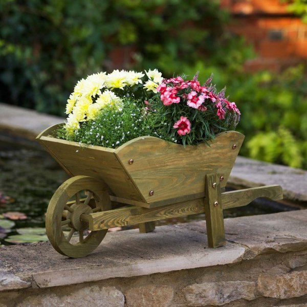 SmartGarden Wheelbarrow Planter - Tan