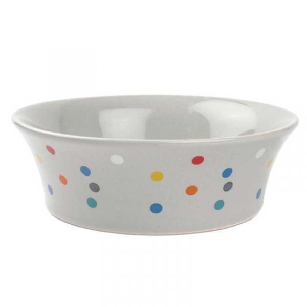 Flared Polka Dot Ceramic Bowl 15cm