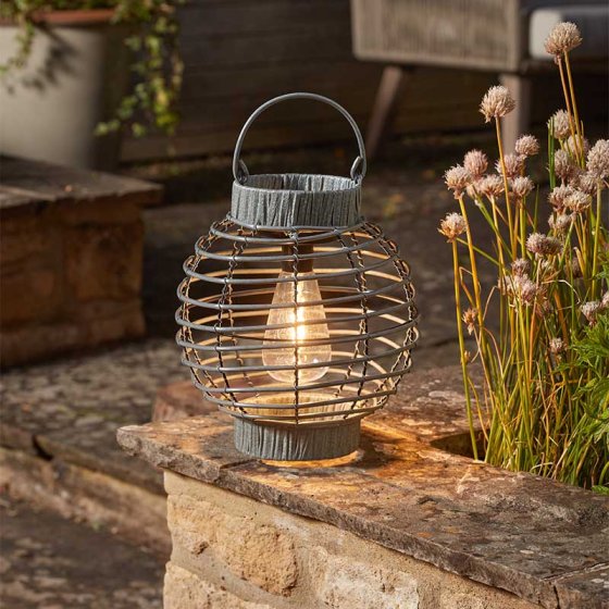 Smart Solar Terra Lantern - Slate