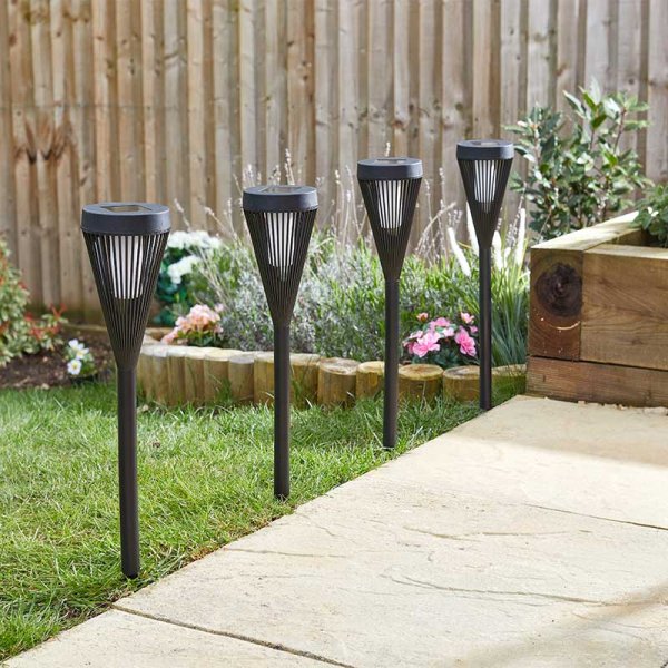 Smart Solar Urbane Flaming Stake Light