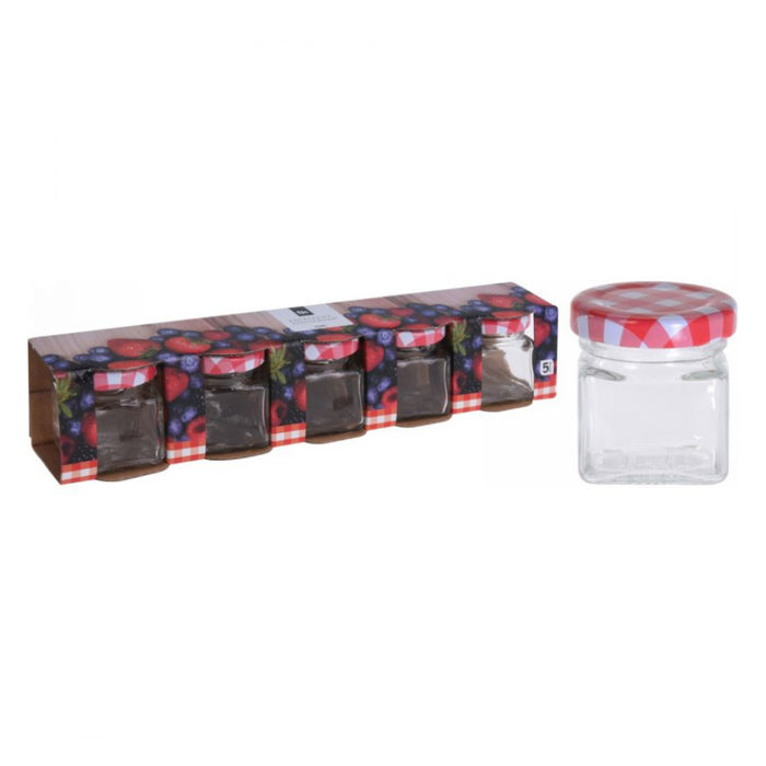 Koopman Storage Jar Set Glass 5Pcs