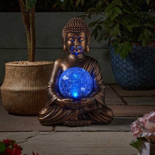 Smart Solar Gazing Buddha