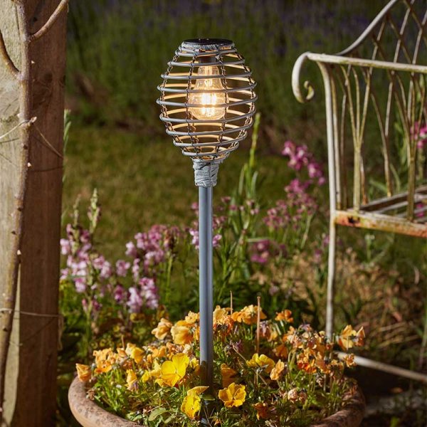 Smart Solar Lumina Faux Rattan - Slate