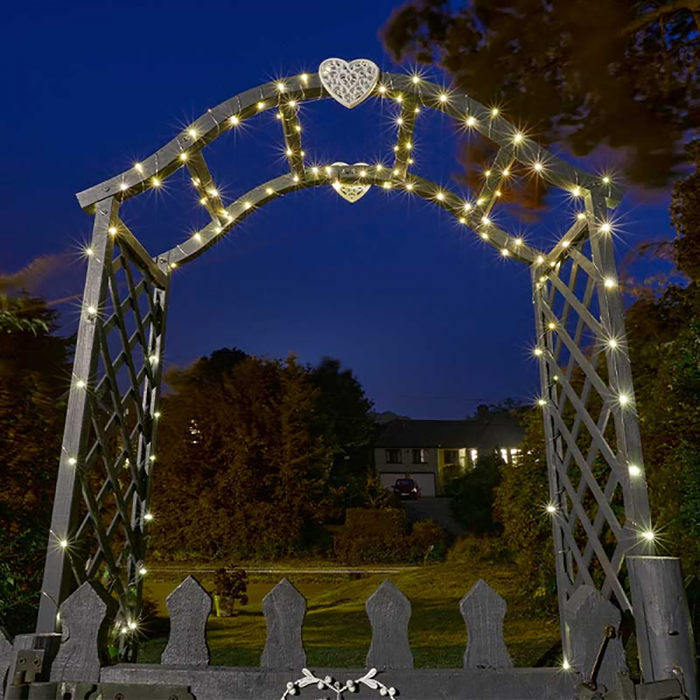 Smart Solar Firefly String Lights - 200 Warm White LED's
