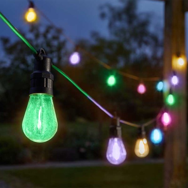 Eureka Vintage Festoon LV String Lights Multi Coloured - Set of 10