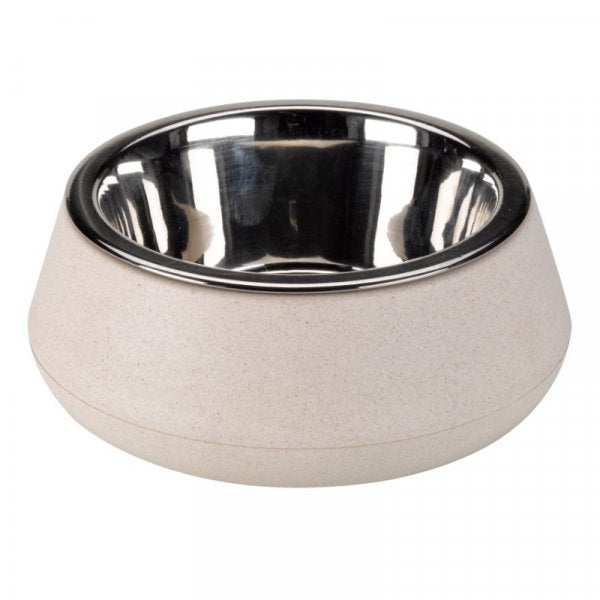 Zoon FloorGrip Bamboo & SS Bowl 17cm - Stone