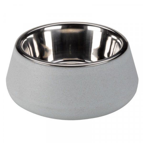 Zoon FloorGrip Bamboo & SS Bowl 14cm - Sky Blue