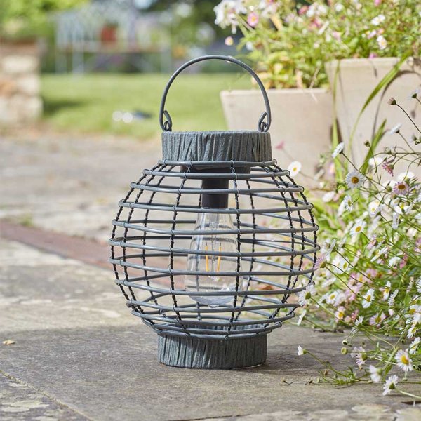 Smart Solar Terra Lantern - Slate