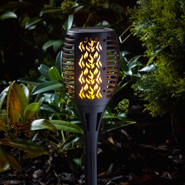 Smart Solar Cool Flame Compact Torch - Black