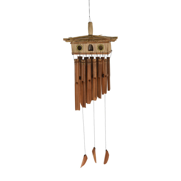 Koopman Wind Chime Bamboo With Bird House 30X12Xh17Cm