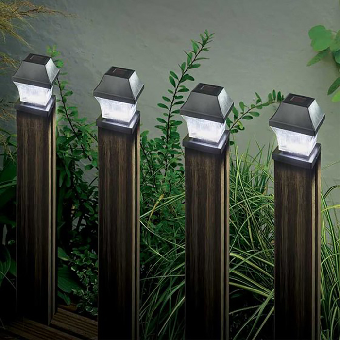 Super Bright Post Light Black 4-Pk 3L