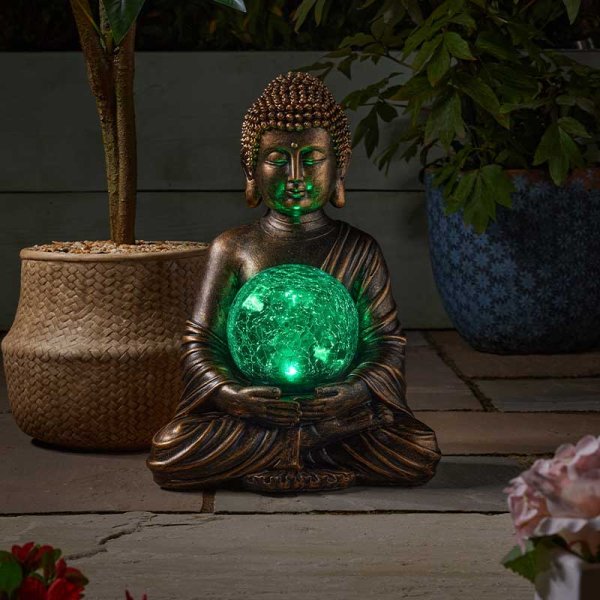Smart Solar Gazing Buddha