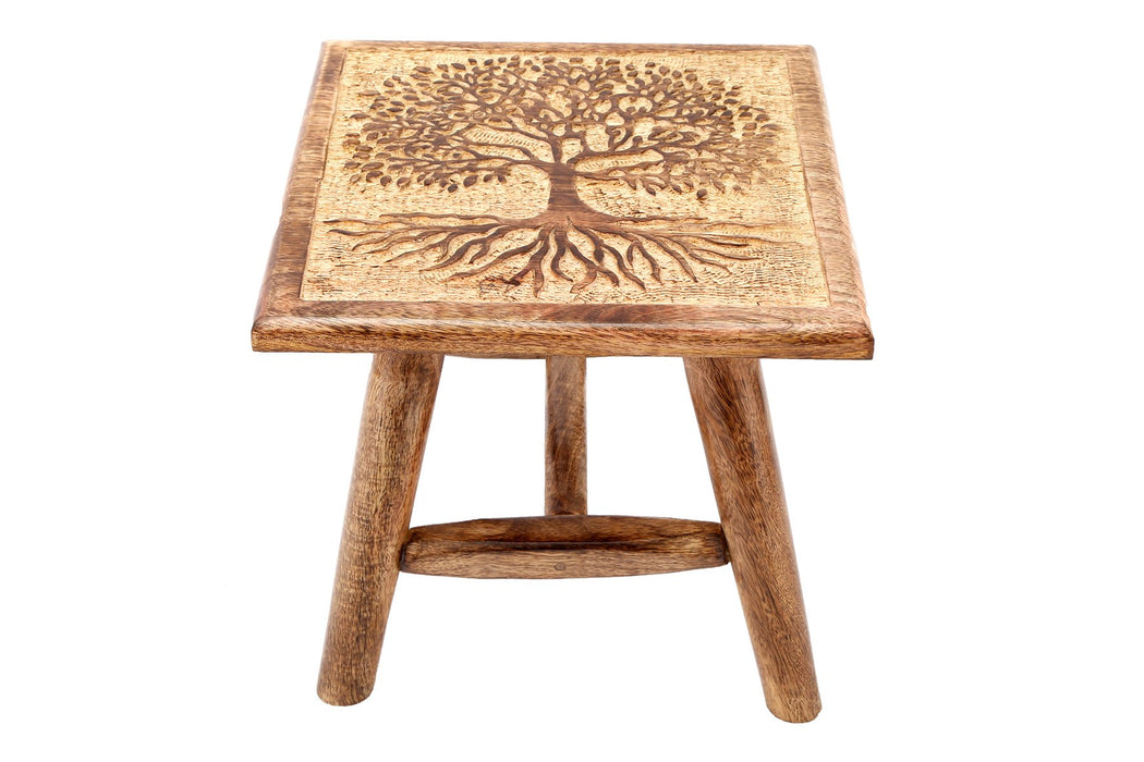 Tree-Of-Life-Carved-Stool