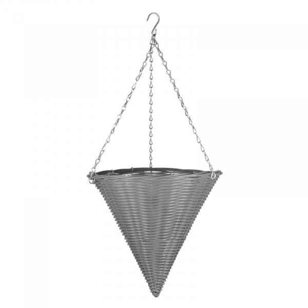 Smart-Garden-14-Slate-Faux-Rattan-Cone