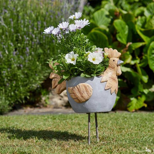 Flamboya-Woodstone-Rooster-Planter