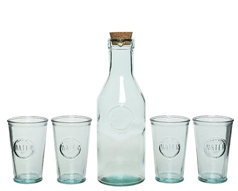 Recycled-Glass-Beverage-Set-With-Cork-Lid