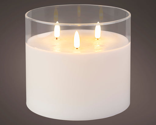 Candle-In-Glass-With-3-Led-Wicks-Battery-Operated-H15cm-Dia13cm