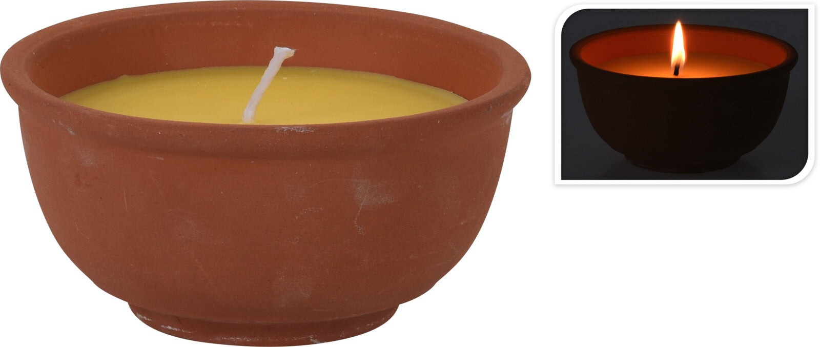 Citronella Candle in Terracotta Pot